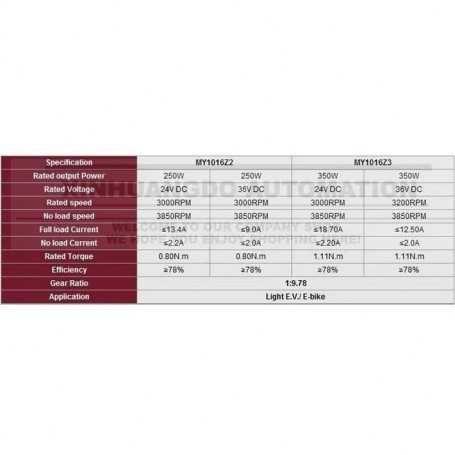 Motor electric pentru bicicleta cu perii, 24V - 250W - 1016Z