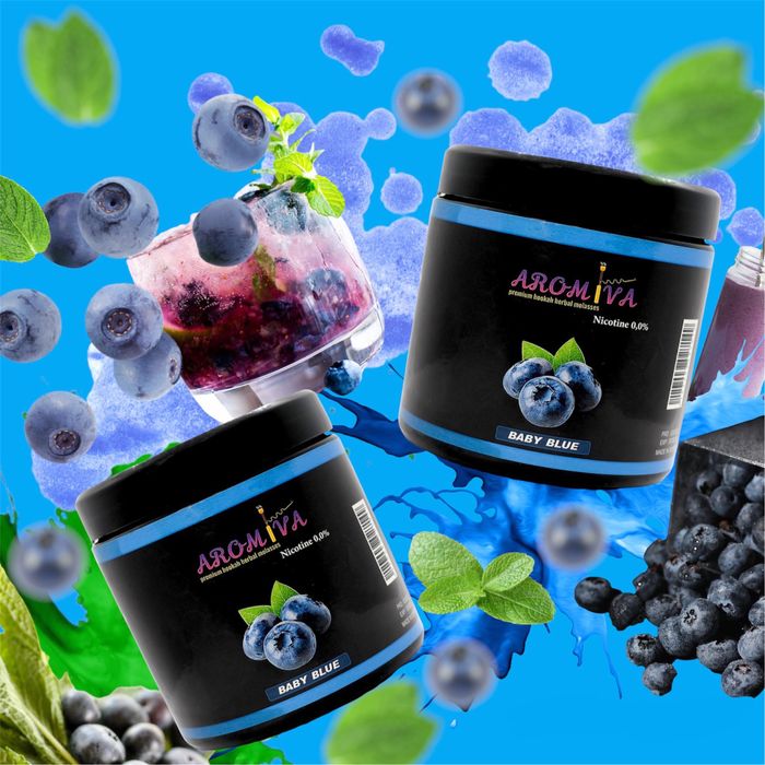 Aroma de narghilea aromiva baby blue afine menta fara nicotina