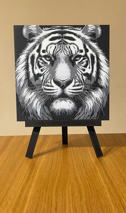 3D релефна картина животинско царство - тигър