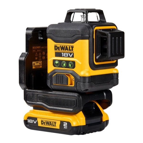 Лазерен нивелир линеен DeWALT DCLE34031D1, 18V, 3 лъча зелени