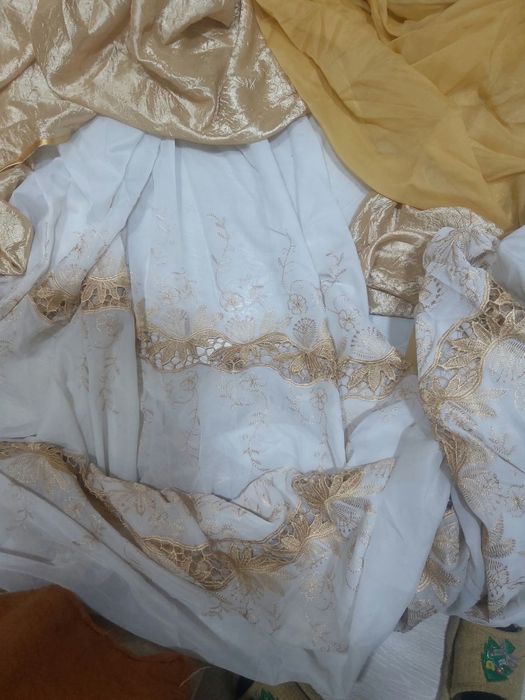 Тюль на окно с лентой