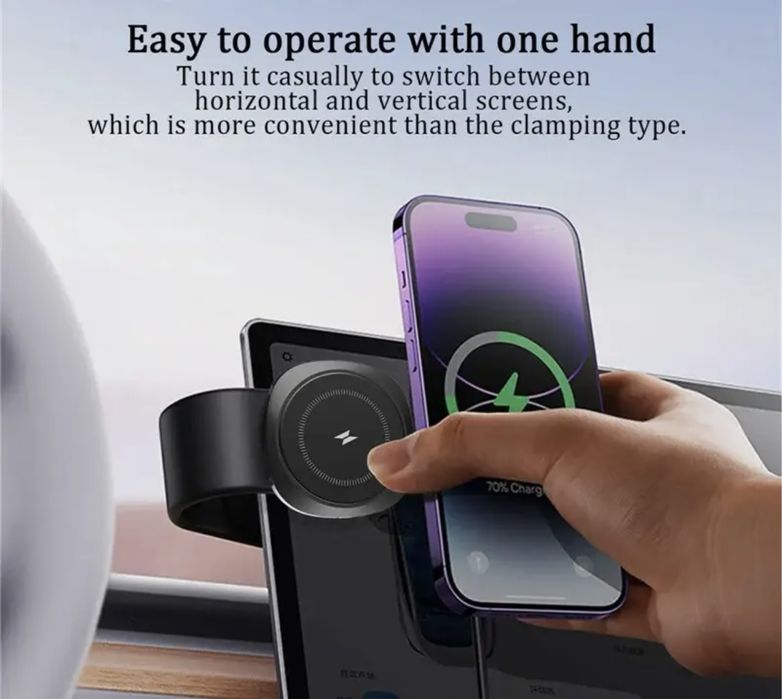 Магнитно безжично зарядно за кола iphone