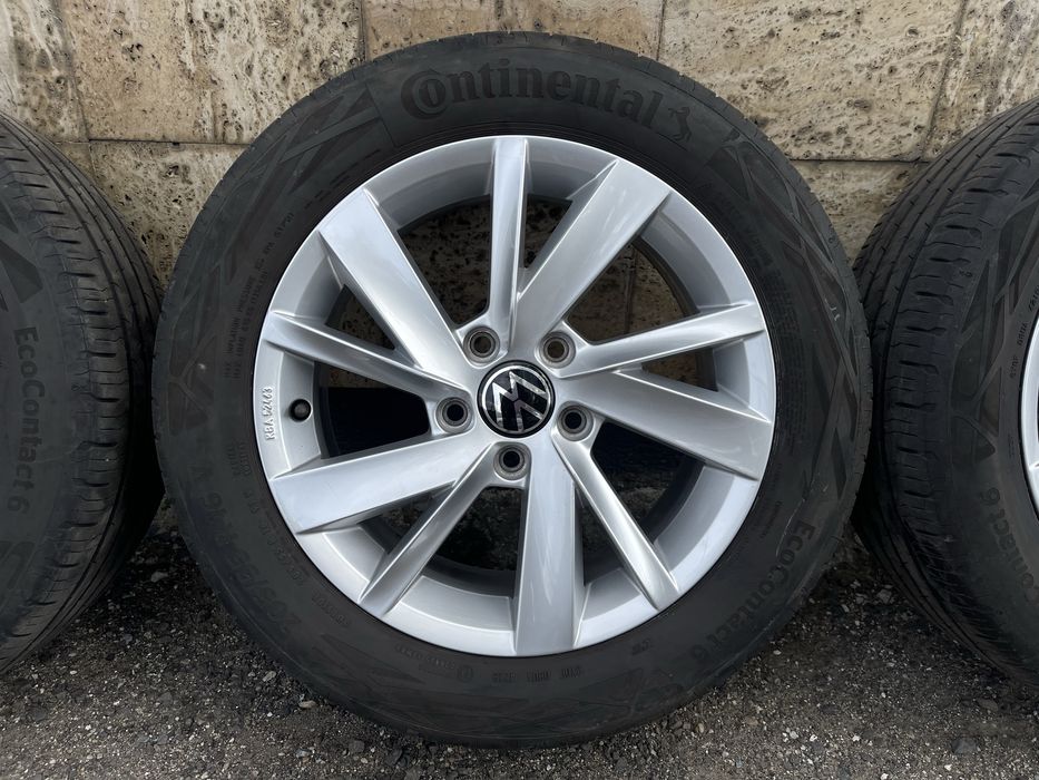 Set Roti Jante 16 Originale 5X112 VW Golf 8 7 6 5 Caddy Jetta Touran Passat Sharan Skoda Seat Anvelope vara 205 55 R16