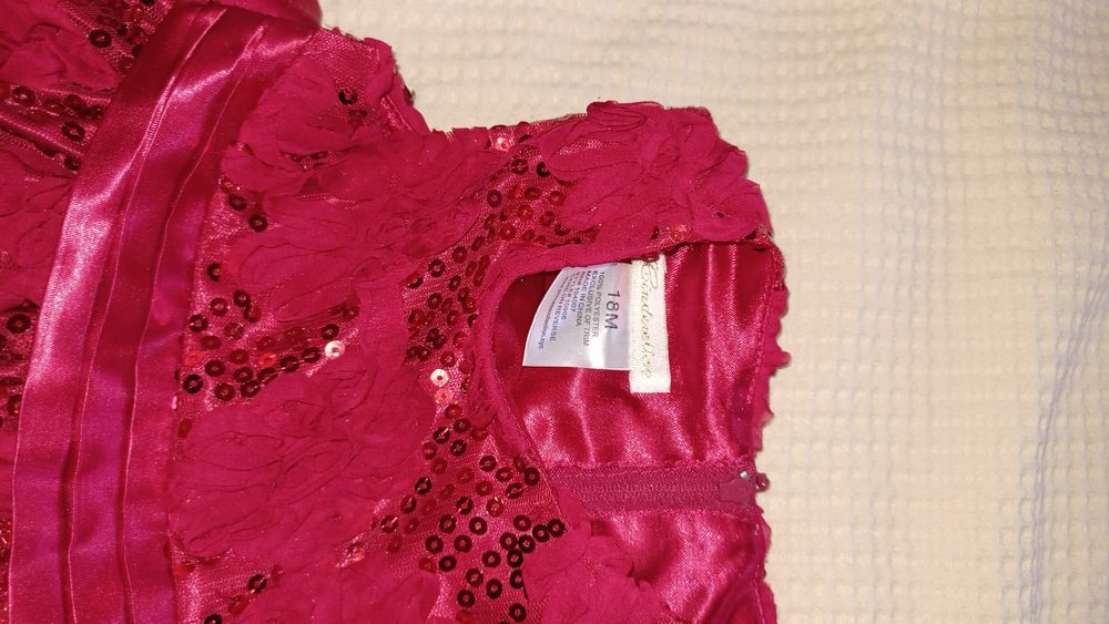 Официална детска рокля за 1г-1.5г червена