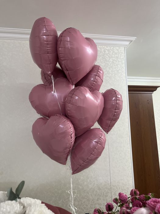 Цветы с Шарами 10 штук