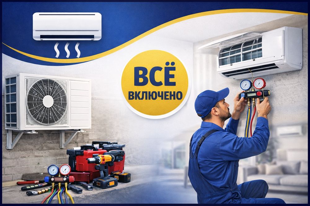 Кондиционеры под ключ. Без доплат.