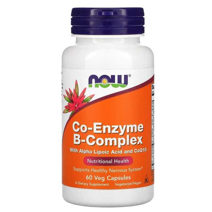 NOW Foods Co Enzyme B Complex B Co-Enzyme B-Complex 60 Veg Caps