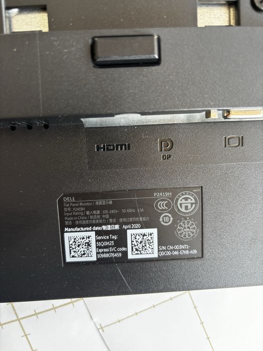 2 Monitoare Dell P2419H 24” IPS Full HD, reglabile, HDMI, DP, USB