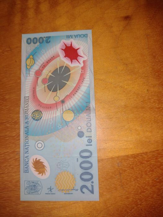 Vând  bancnota ediție limitata cu eclipsa de soare din 2000