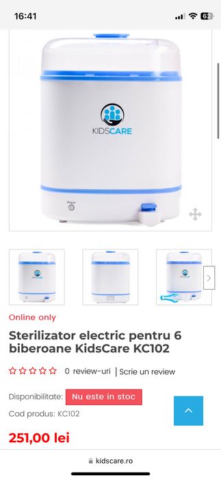 Sterilizator biberoane KidsCare