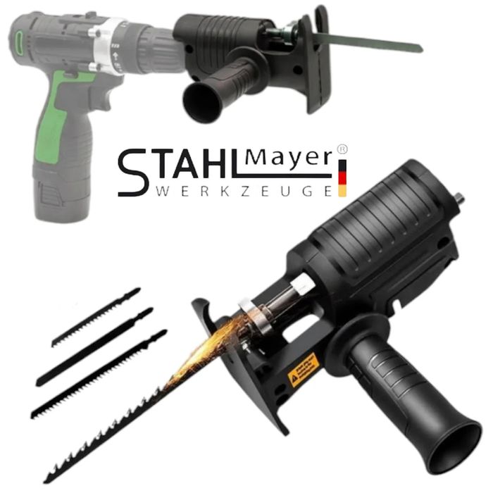 Акумулаторен Винтоверт 36V с Приставка Зеге, Резачки и Рязане Ламарина