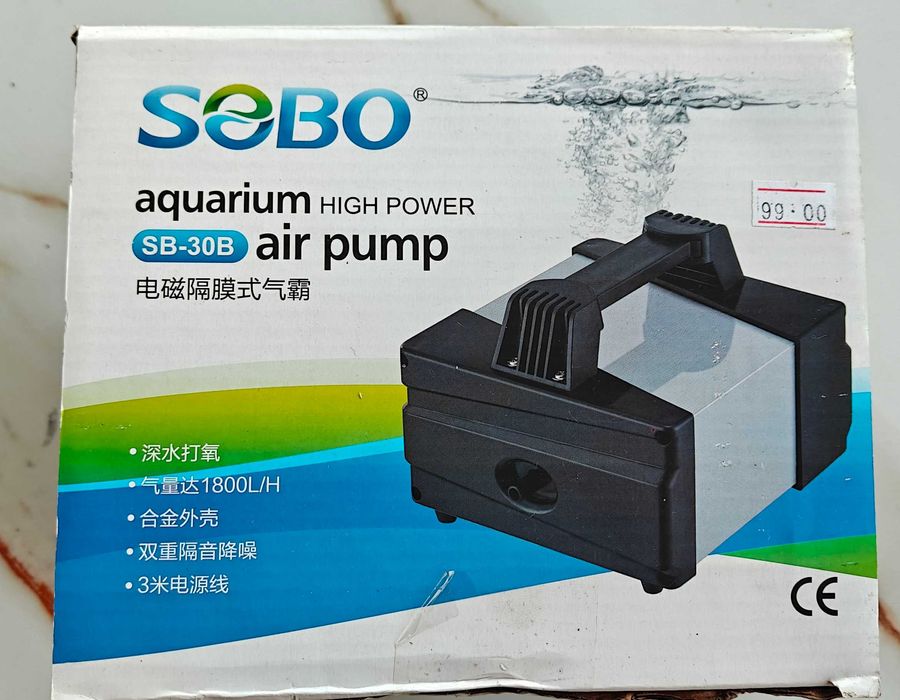 SOBO аквариумна въздушна помпа SB 30B 15W нова
