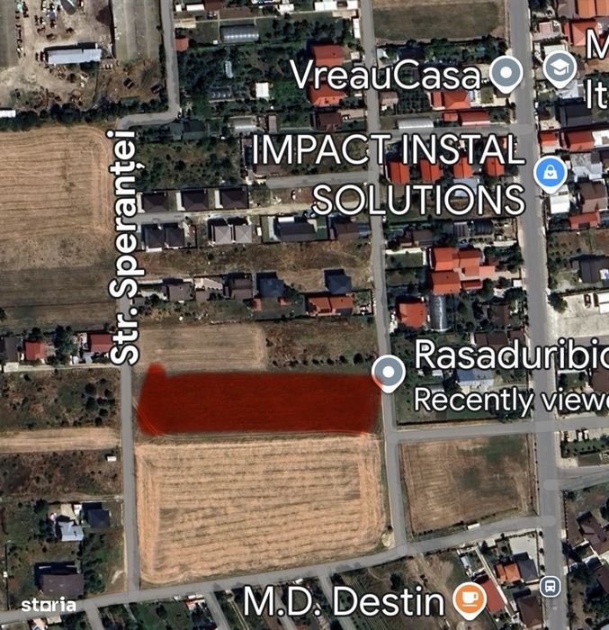 Teren intravilan 2000 mp toate utilitățile, asfalt