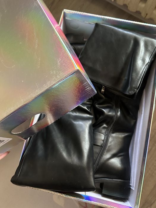 Новые кожаные ботфорты