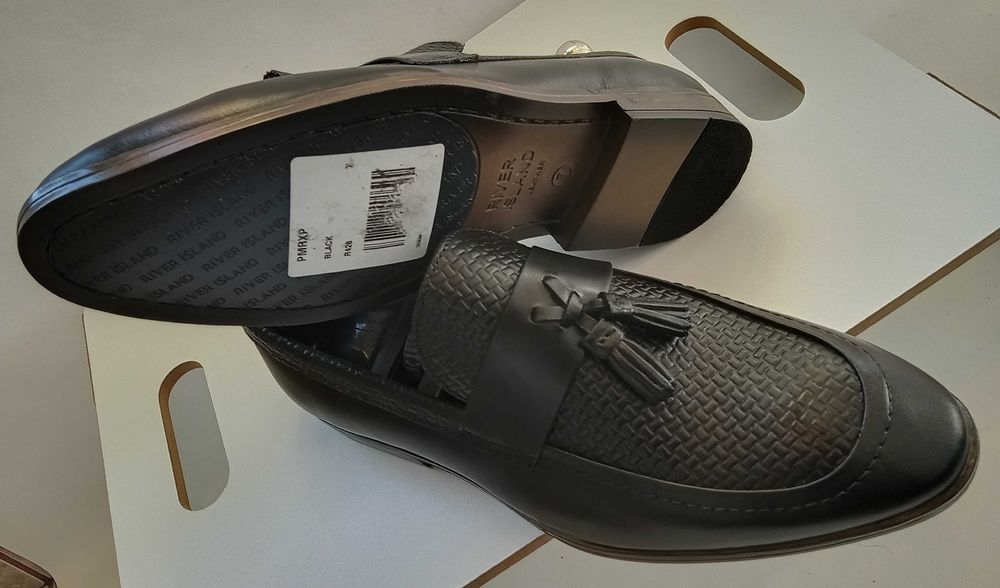 Pantofi loafer tassel 39 premium River Island NOI piele naturala