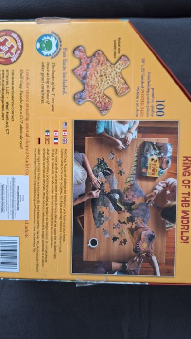 I Am T.Rex Dinosaur Shaped Puzzle
