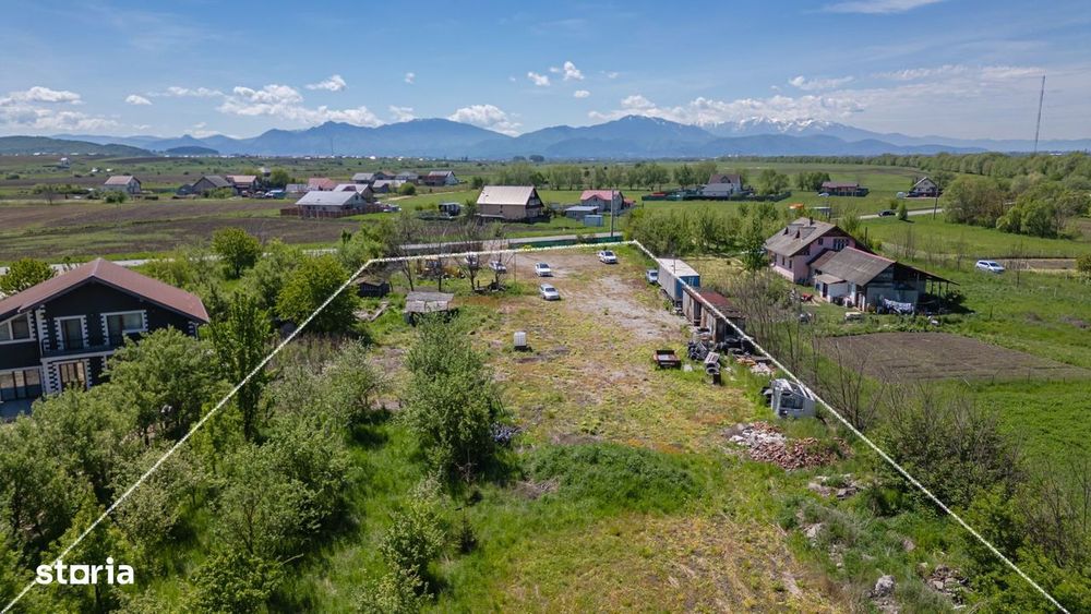 Teren intravilan Bod | Front 46 m la Asfalt | Utilități pe/lângă Teren