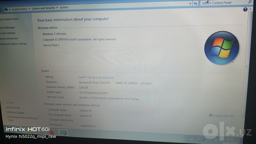 Lenovo noutbuk narxi kelishiladi