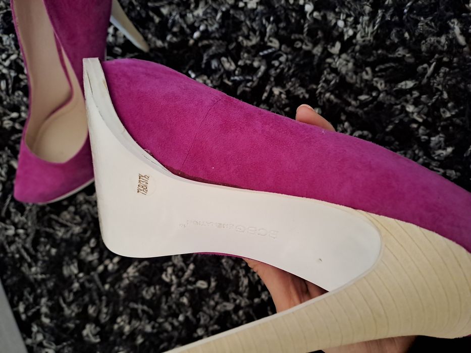 Цикламени обувки на ток Pink