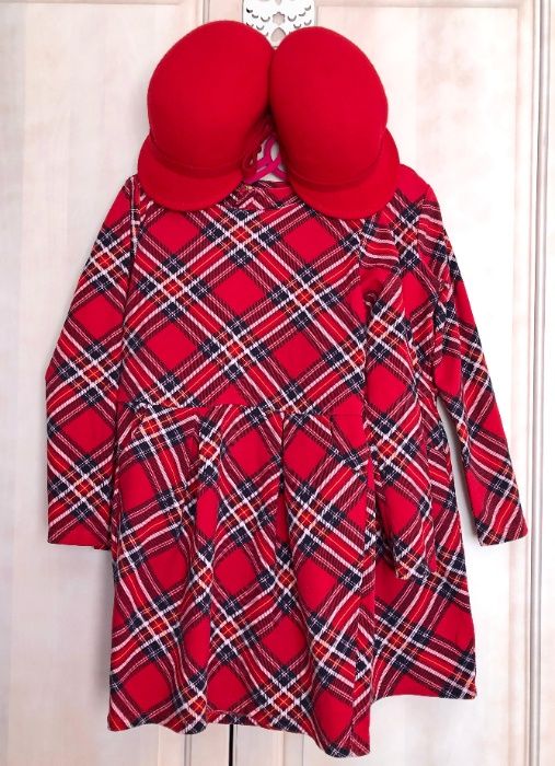 Лот рокля HM + филцова шапка Zara за 8 - 10години / 2 броя