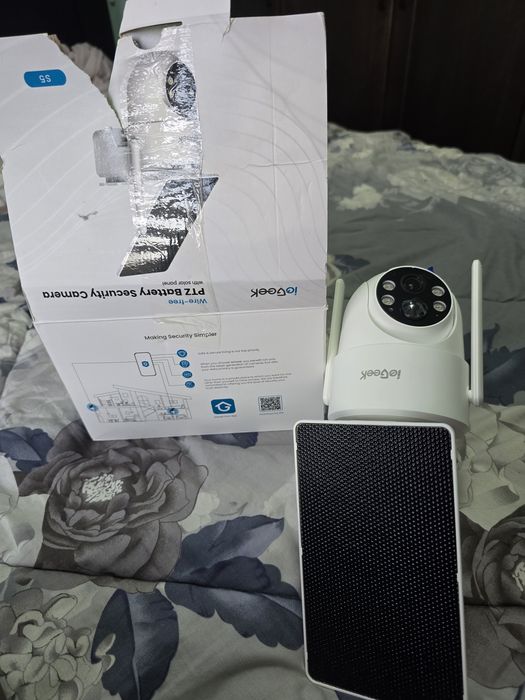 НОВА Соларна 2K PTZ Камера ieGeek ZS-GX1S (S5) - Мощна Батерия, Цветно