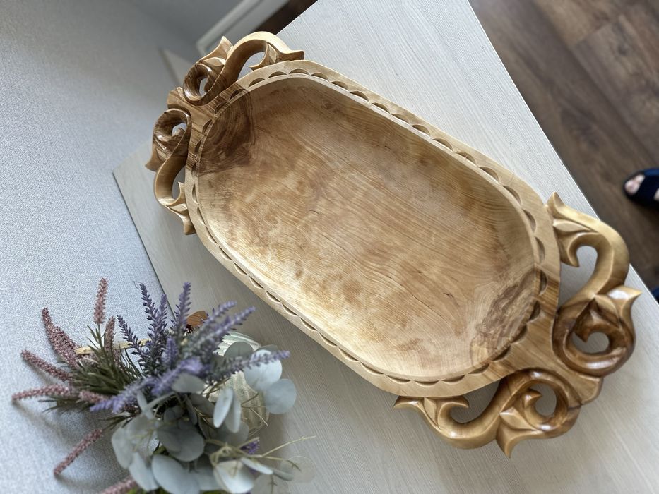 Астау табақ кайың ағаштан