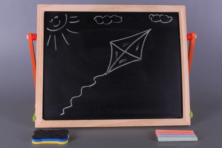 Дървена магнитна дъска 2в1