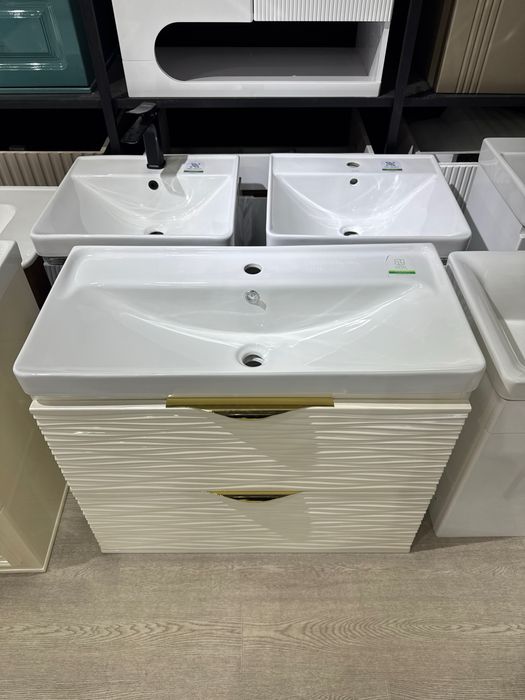 Тумба из ПВС (влагостойкий) с раковиной на любой вкус