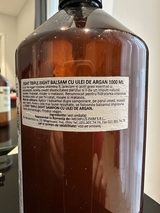 Balsam de par cu ulei de argan, 1 litru