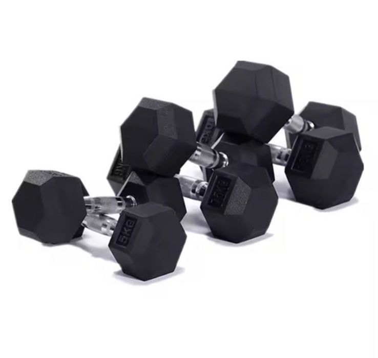 Прямоугольник Гантель резиновый чёрный