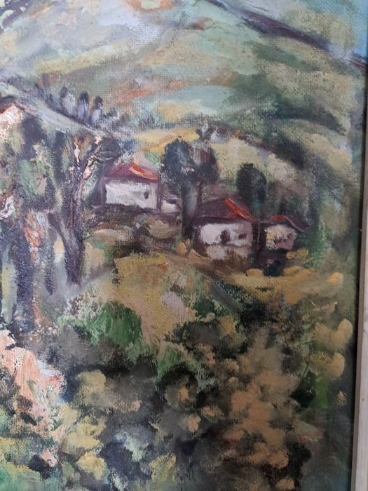 "Пейзаж от Терзийско" Троянски балкан, маслена картина Христо Радев