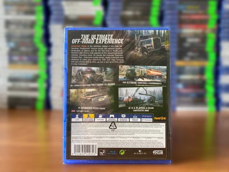 Новый Диск MudRunner American Wilds PS4/PS5 Большой Выбор Игр