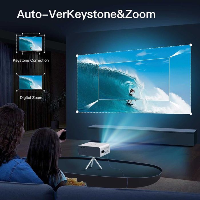 4K LED проектор LYNCAST с WIFI и Bluetooth Вграден Android TV 11