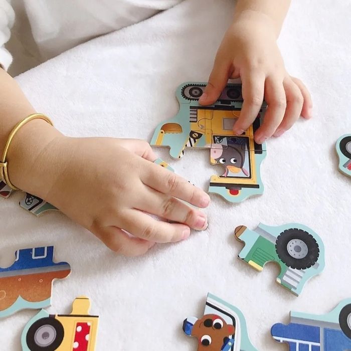 Пазлы в коробке из 2-10 деталей