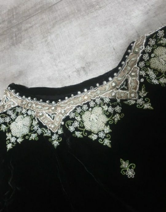 Set catifea strasuri pietre negru 36 s nou