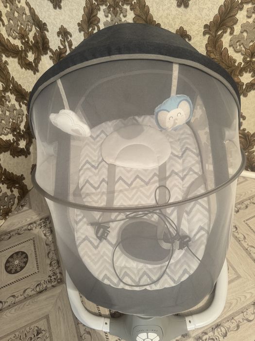 Шезлонг-люлька темно-серый