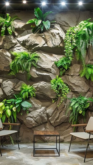 Водопад барельеф бассейн вольер