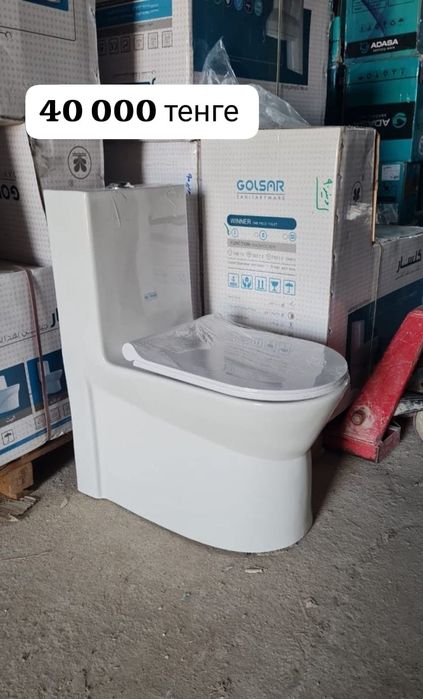 Унитаз монолитный литой