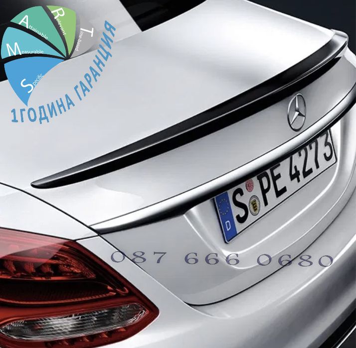 Лип спойлер багажник Mercedes W205 C class lip spoiler amg амг в205 Ц