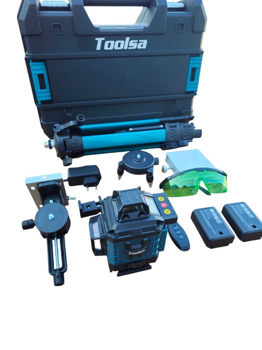 Самонивелиращ се 4D лазерен нивелир Toolsa с 16 линии + Тринога 100см