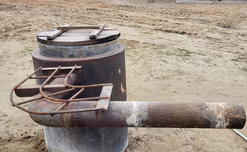 Банная напольная печь