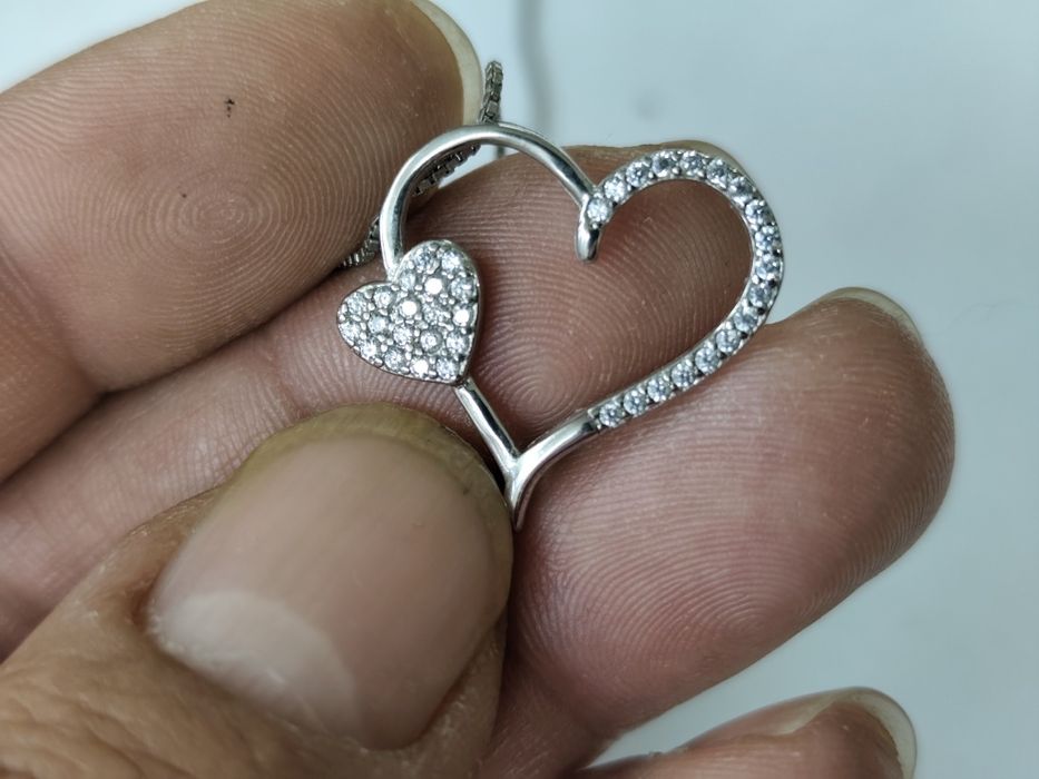 Сребърно колие 925 сърце