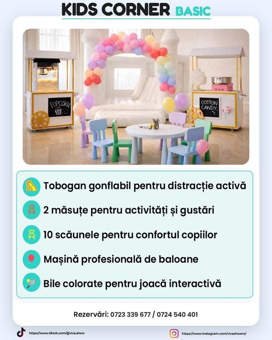 Kids Corner petrecere copii | Tobogan gonflabil