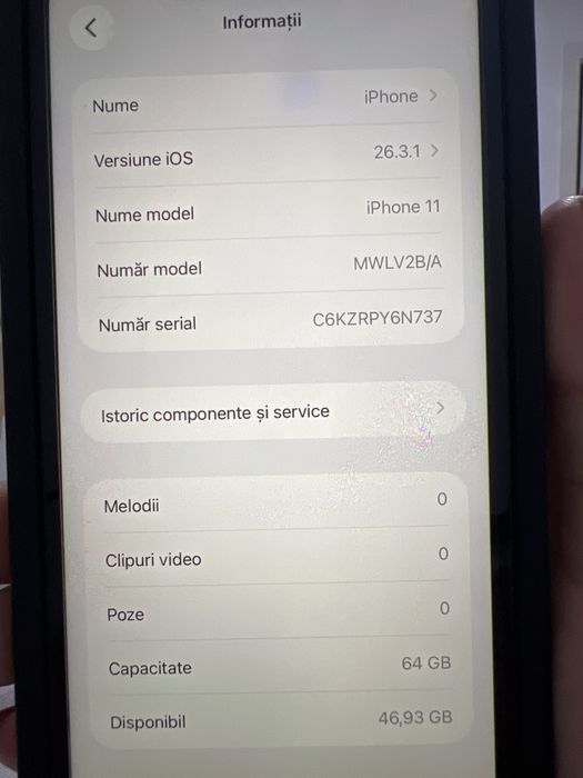 Iphone 11 ,rosu,folosit,husa cadou