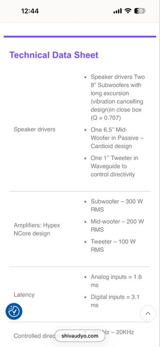 Monitoare audio studio Shivaudyo full-range impecabile