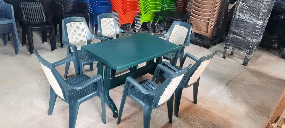 НАЙ НИСКИ ЦЕНИ-РАЗПРОДАЖБА-Маса 70/120см с 6 стола