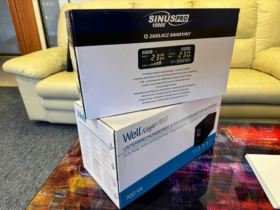 UPS VOLT Polska SInus PRO 1000VA 700W/centrala termica baterie externa