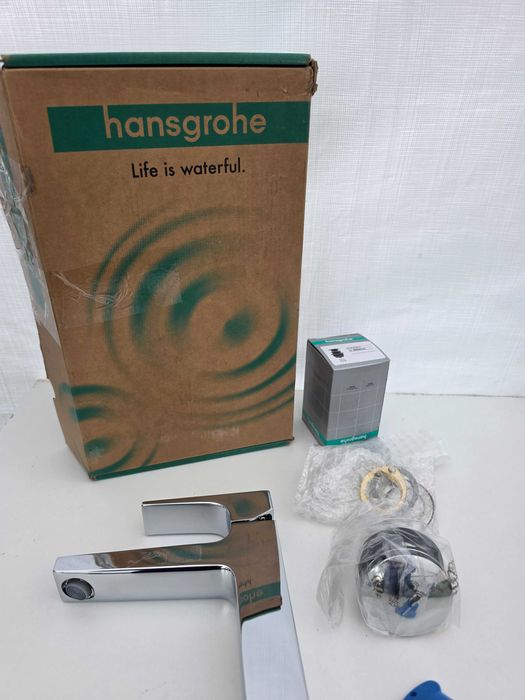 Baterie lavoar Hansgrohe Metropol 110, ventil push-open, crom
