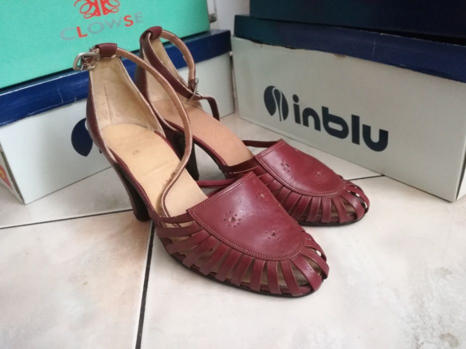 Pantofi vintage de dama din piele