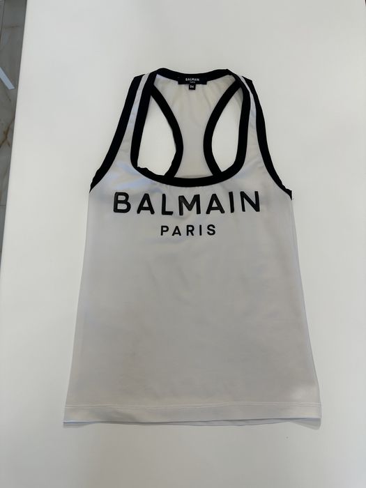 Тениска Saint Lurent/ Потник Balmain / Латексов панталон We11done